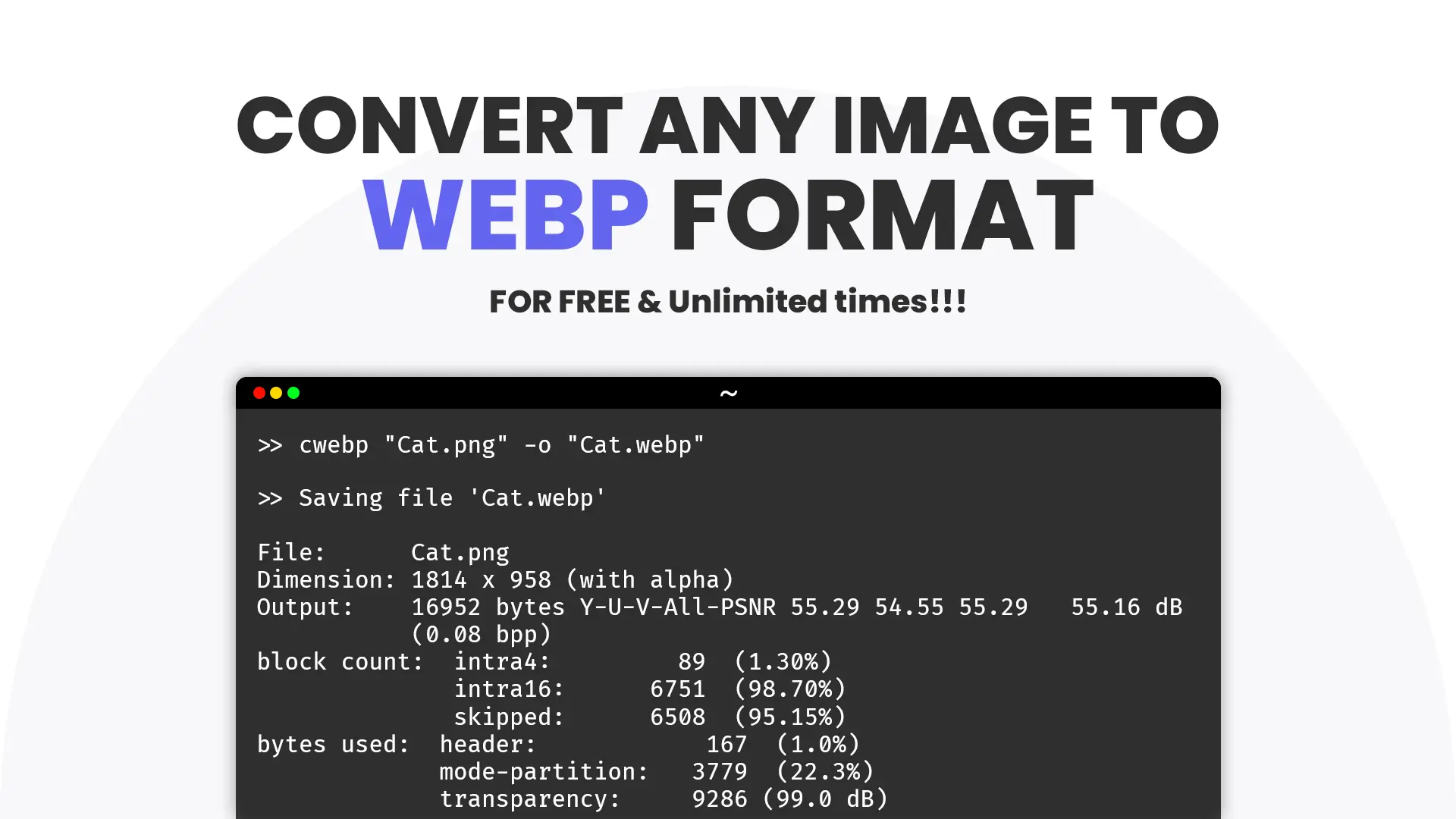 How to convert & compress Any Image files to Webp on Windows?
